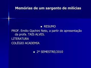 mem rias de um sargento de mil cias