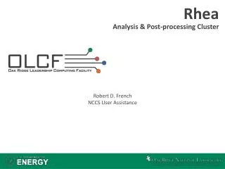Rhea Analysis &amp; Post-processing Cluster