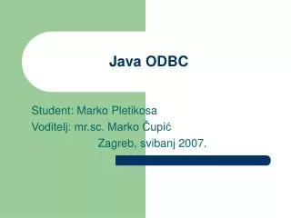 java odbc