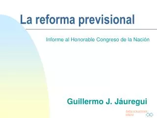 la reforma previsional