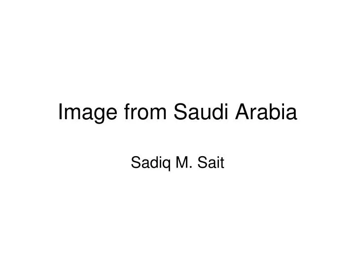 image from saudi arabia