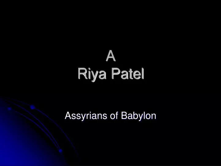 a riya patel