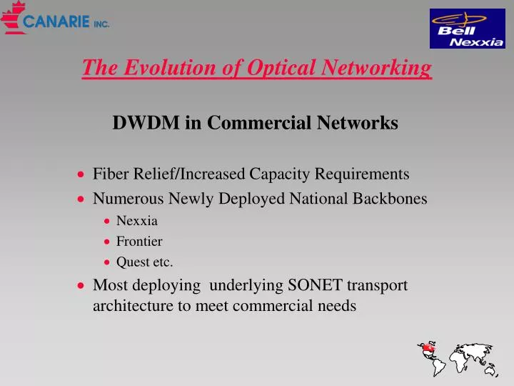the evolution of optical networking