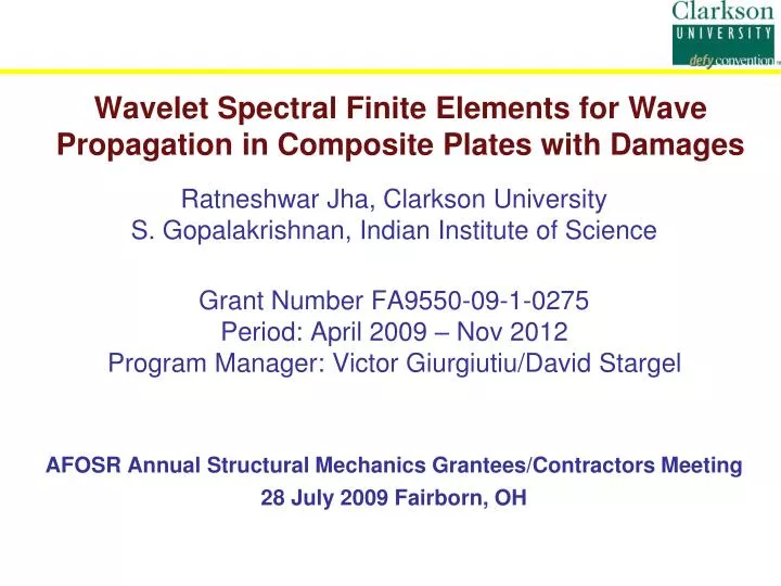 wavelet spectral finite elements for wave propagation in composite plates with damages