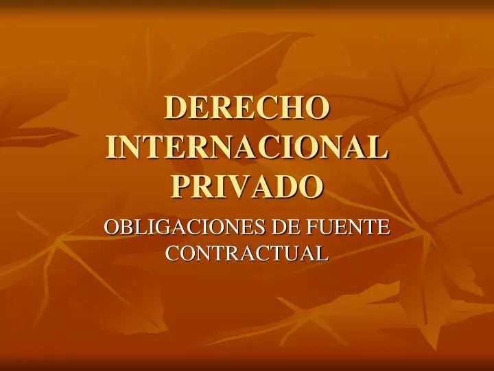 derecho internacional privado