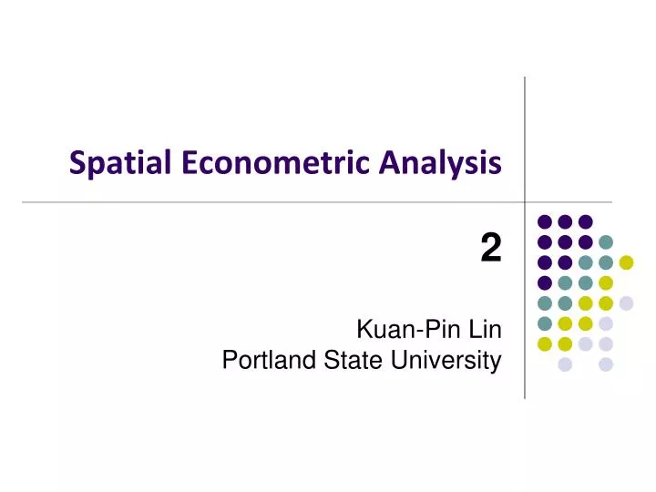 spatial econometric analysis