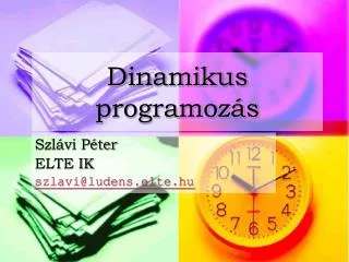 dinamikus programoz s
