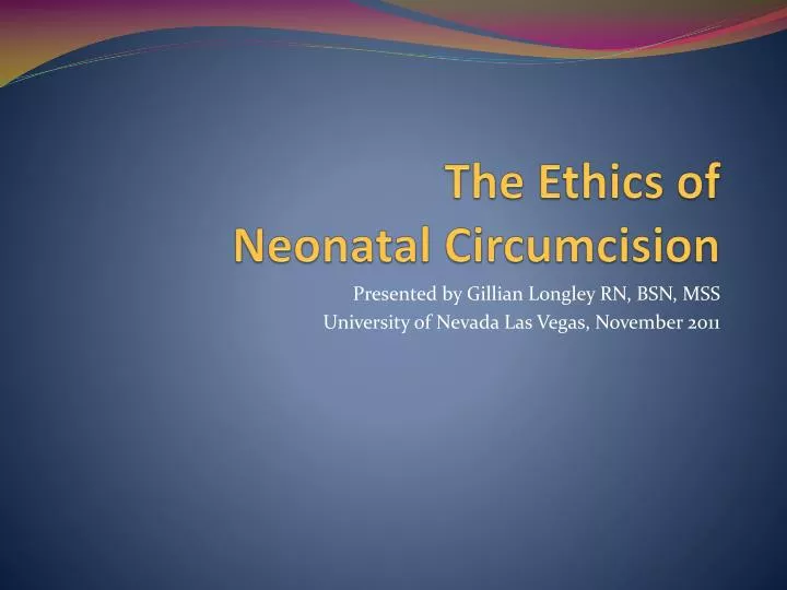 the ethics of neonatal circumcision