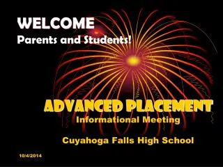 WELCOME Parents and Students!