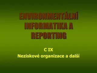 environment ln informatika a reporting