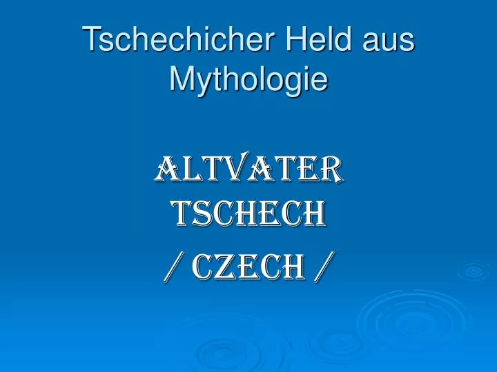 tschechicher held aus mythologie