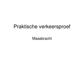 praktische verkeersproef