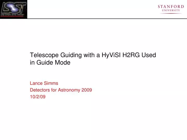telescope guiding with a hyvisi h2rg used in guide mode