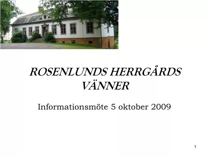 rosenlunds herrg rds v nner