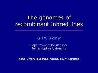 The genomes of recombinant inbred lines