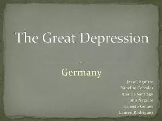 The Great Depression