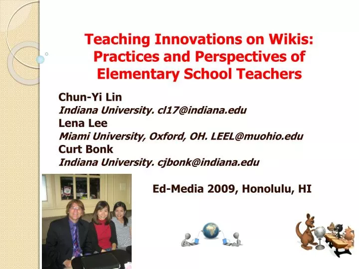 teaching innovations on wikis practices and perspectives of elementary school teachers