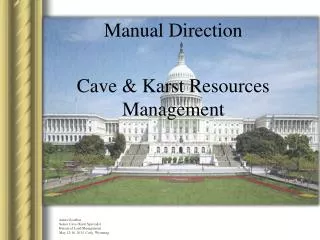 Manual Direction Cave &amp; Karst Resources Management