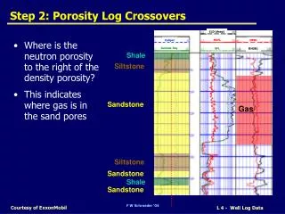 Step 2: Porosity Log Crossovers
