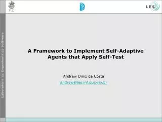 a framework to implement self adaptive agents that apply self test