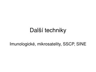 dal techniky