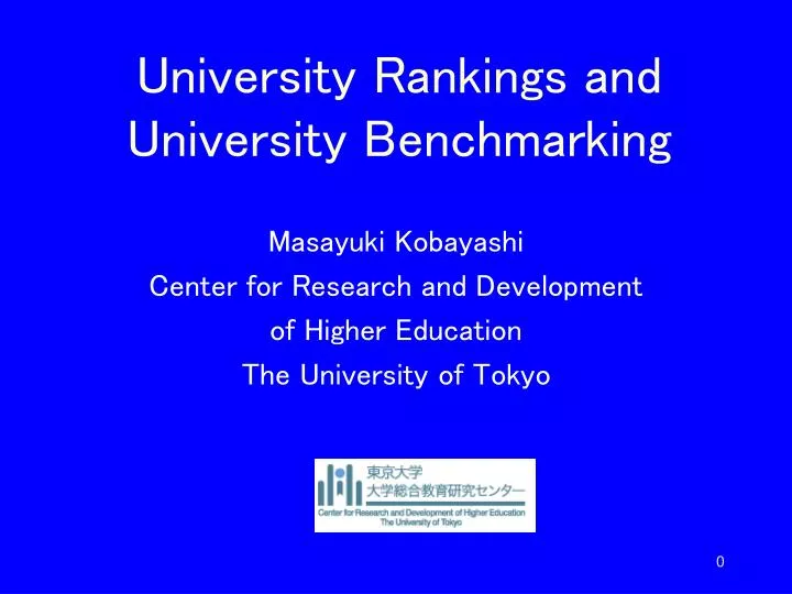 university rankings and university benchmarking