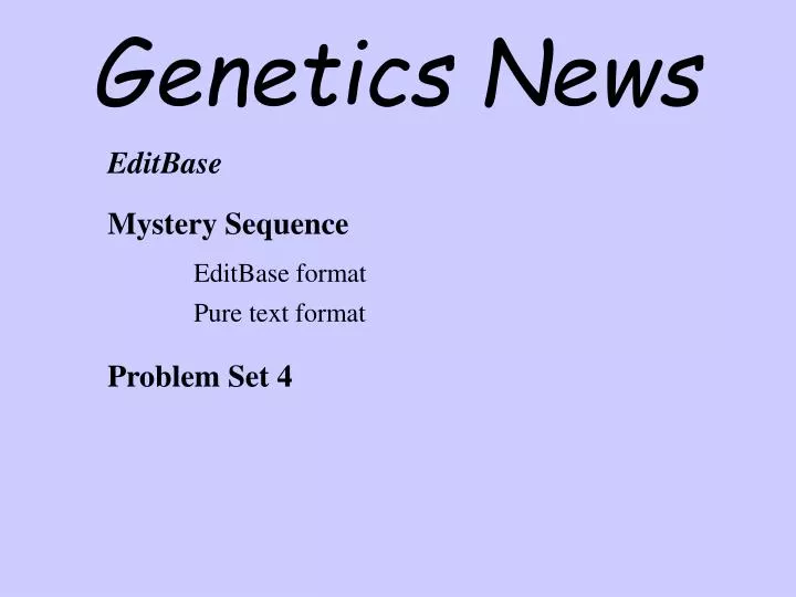 genetics news