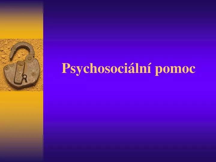 psychosoci ln pomoc