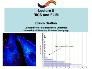 Lecture 8 RICS and FLIM Enrico Gratton Laboratory for Fluorescence Dynamics