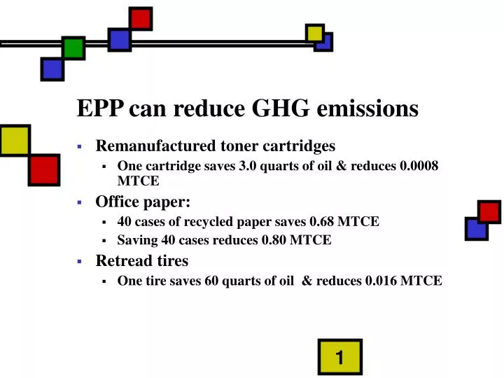 epp can reduce ghg emissions