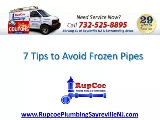 7 Tips to Avoid Frozen Pipes