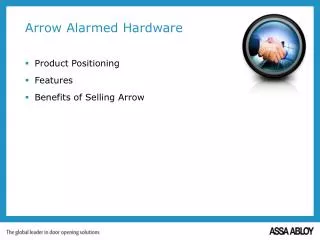 Arrow Alarmed Hardware