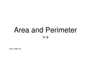 Area and Perimeter