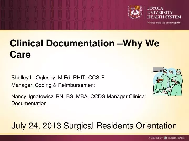clinical documentation why we care