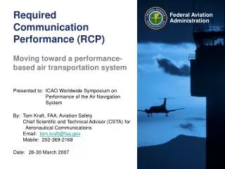 Required Communication Performance (RCP)
