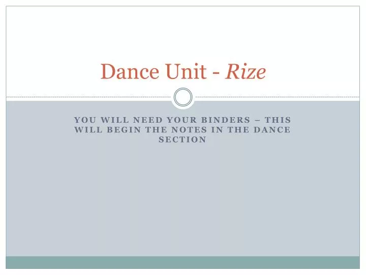 dance unit rize