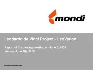 Leodardo da Vinci Project - LeoVation