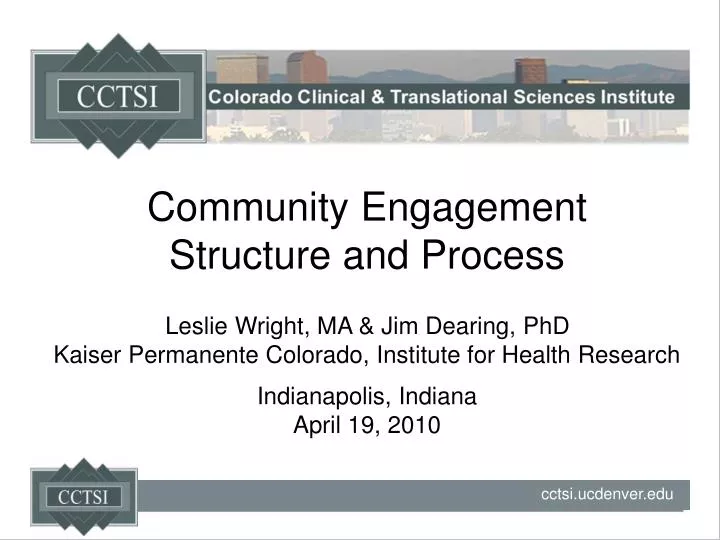 community engagement structure and process