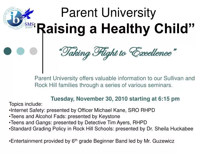 parent university raising a healthy child