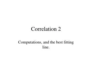 Correlation 2