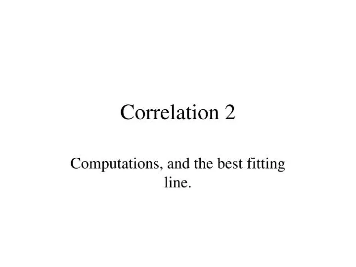 correlation 2