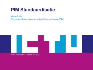 pim standaardisatie