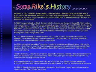 Some Rike's History ..........
