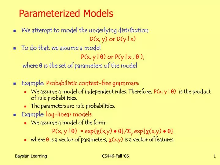 parameterized models