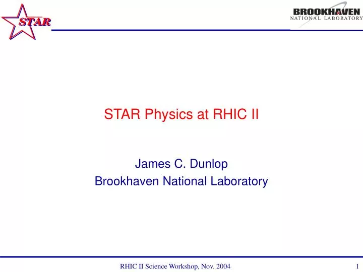 star physics at rhic ii