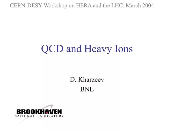 qcd and heavy ions