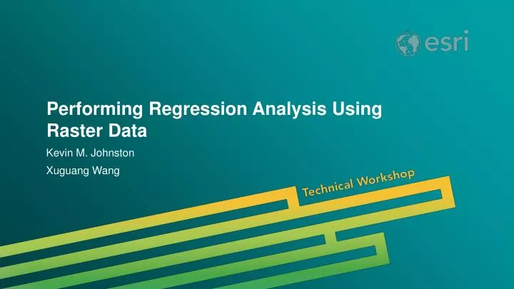 performing regression analysis using raster data