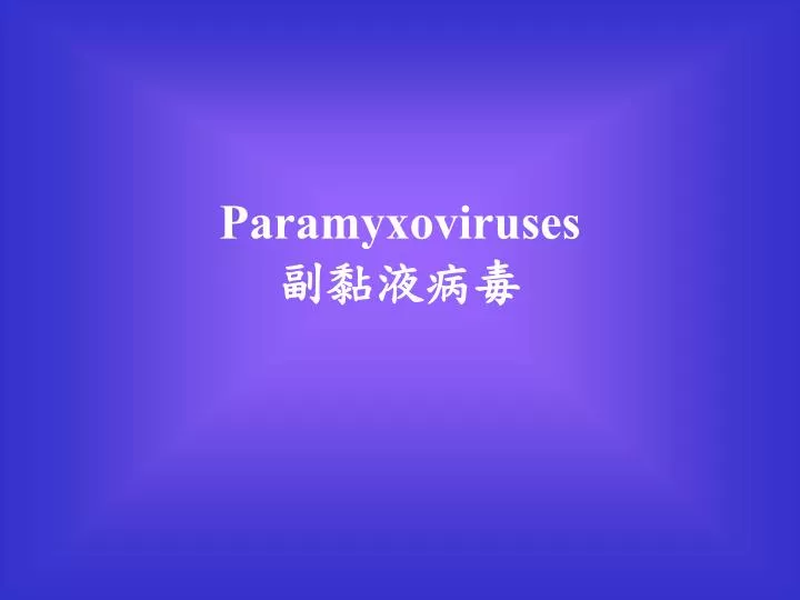paramyxoviruses