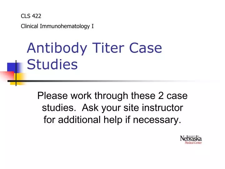 antibody titer case studies