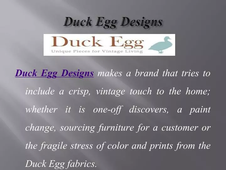 duck egg designs